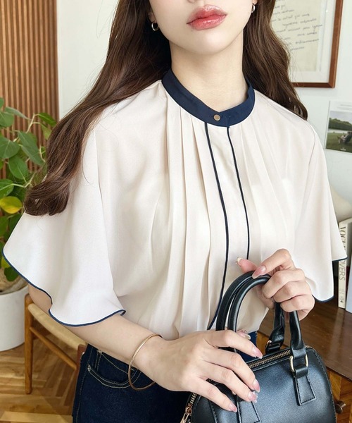ブラウス 半袖 ショートスリーブ シャツ リボン レディース 夏 優しい シフォン 通勤 日常 おしゃれ 可愛い ピンク ブラウス レディース 夏 シフォン シャツ 半袖 襟付き オフィス