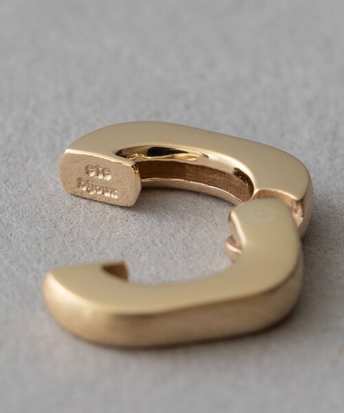 ete bijoux イヤリング K10YG テクスチャ ハグイヤリング レディース 