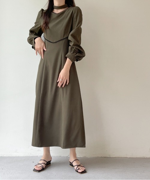 ⭐︎美品☆AMOMENT ワンピース emi+ ワンピース ピコレースパイピングカットアウトワンピース