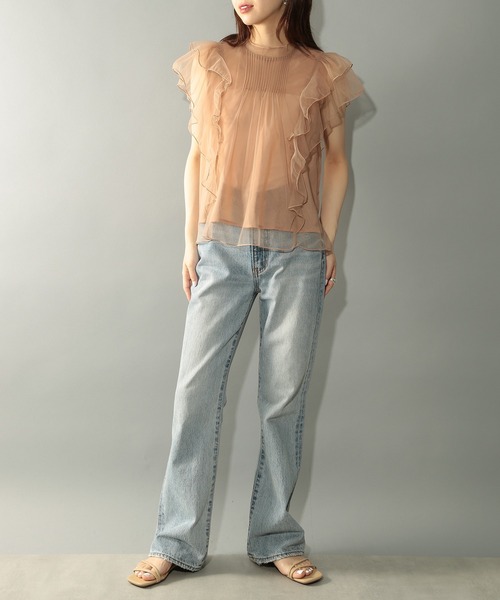 ブラウス シャツ シアーチュールブラウス 秋服 夏服 ノースリーブトップス レディース MAISON BREEZE reveur ブラウス シャツ 「MAISON reveur