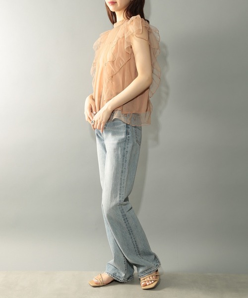 ブラウス シャツ シアーチュールブラウス 秋服 夏服 ノースリーブトップス レディース MAISON BREEZE reveur ブラウス シャツ 「MAISON reveur