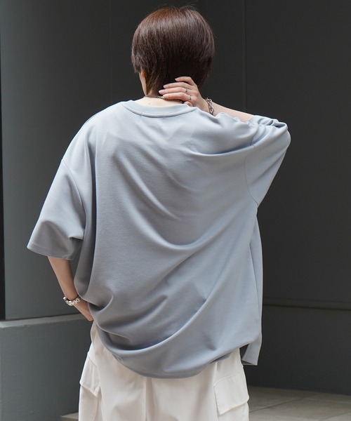 Confirm tシャツ ナチュラルドレープ ビッグシルエット 無地 / 切替