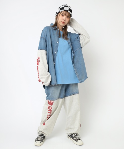 パンツ R4234 カットソーコンビイージーペインター レディース 