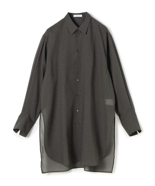 MACPHEE ブラウス シャツ ポリエステルウールボイル チュニック