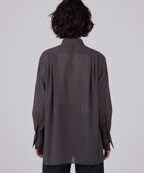 【新品タグ付】手洗可MACPHEE 長袖チュニックシャツ ネイビー ¥18700 新品タグ付】手洗可MACPHEE 長袖チュニックシャツ ネイビー