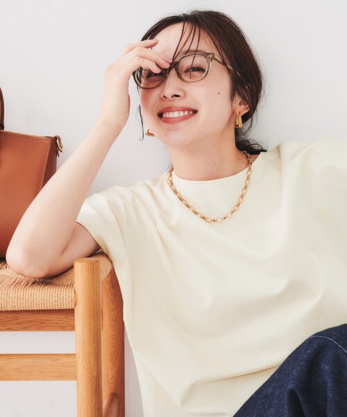 UNTITLED tシャツ 「オシャレに体型カバー」ミニ裏毛ハイゲージ