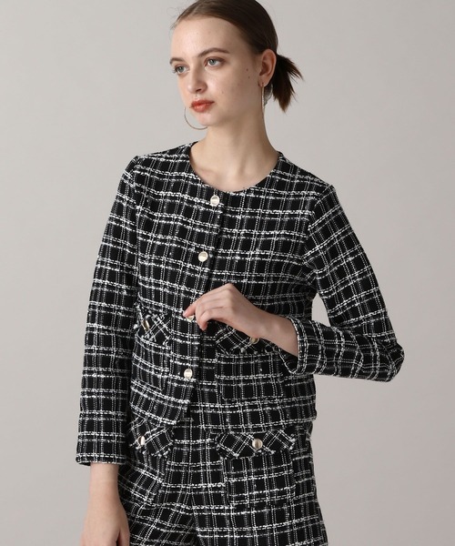 FOREVER21 ジャケット ノーカラージャケット 「2024FW」ツイード