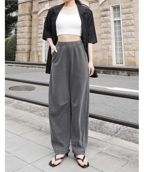 新品　レティシア　カタログ掲載品　グレーワイドパンツ　サイズ４０　¥42900 Re:EDIT（リエディ） ワイドパンツ パンツ レディース メンズ