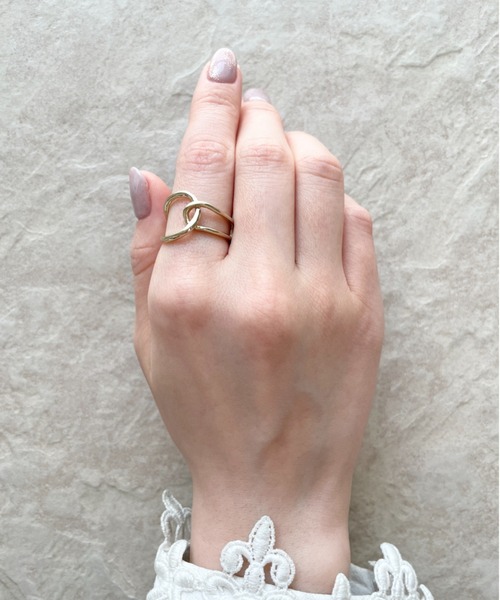 【国内即発】≪chibi jewels≫ツイスト C型リング 指輪(GP) 国内即発】≪chibi jewels≫ツイスト C型リング 指輪