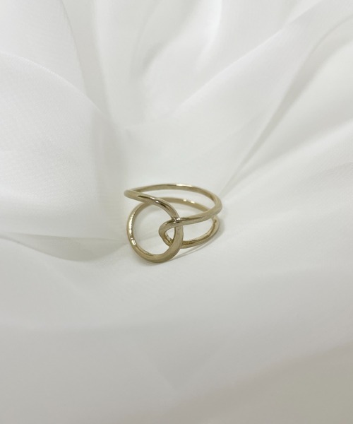 ciite' 指輪 リング ツイストクロス デザインリング レディース