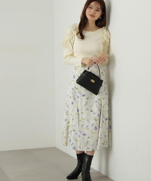 PROPORTION BODY DRESSING スカート フラワーパターンマチフレア