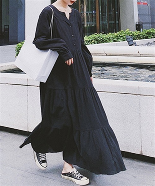 Dream garden（ドリームガーデン） ワンピース ノーカラーマキシ丈