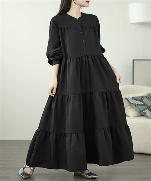 Dream garden（ドリームガーデン） ワンピース ノーカラーマキシ丈