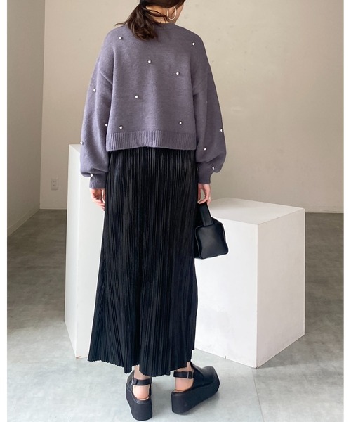 She's Closet ニット セーター ボリュームスリーブ長袖ショート