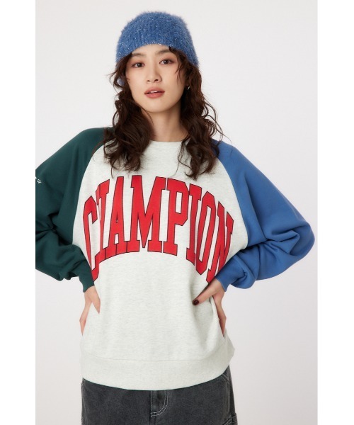 トレーナー スウェット Champion ラグランスウェットトップス レディース