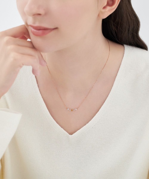 ネックレス 「11月誕生石」シルバー ネックレス 2本セット レディースの画像