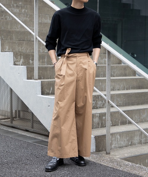 MAISON CLUB マルチサイズ パンツ ベルテッドワイドパンツ
