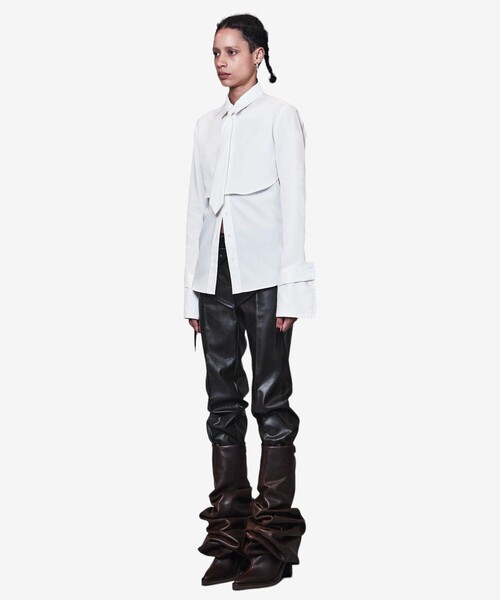 シャツ ブラウス 「POOLDE/プールデ」Layered Shirts/レイヤードシャツ レディース