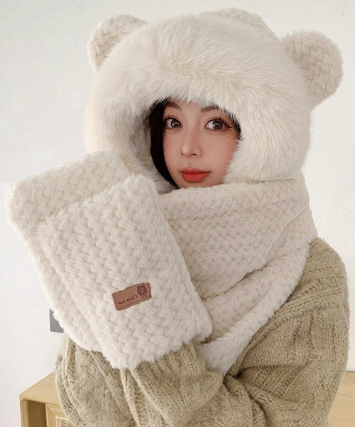 miniministore ニット帽 ニットキャップ くま耳ニット帽子