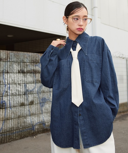 ブラウス シャツ 「Narcissus」デニムシャツ レディース