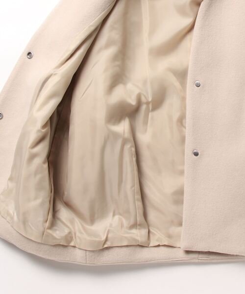 ELENDEEK（エレンディーク） ノーカラーコート 01 ベージュ レディース