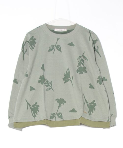 tシャツ 40／20インレイ　リズミカルフラワージャカードプルオーバー レディース SUPER HAKKA tシャツ 40／20インレイ リズミカルフラワージャ