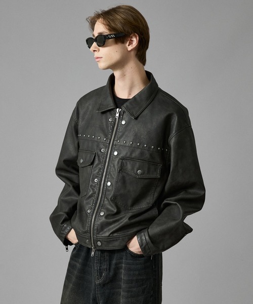 最大12%OFFクーポン Studs アウター ブルゾン HUNK ANDER Design Jacket Tracker ジャケット・アウター