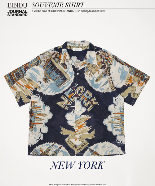 ジャーナルスタンダード　BINDU 半袖シャツ L セール 30%OFF】BINDU / ビンドゥー Indian cotton pattern S/S