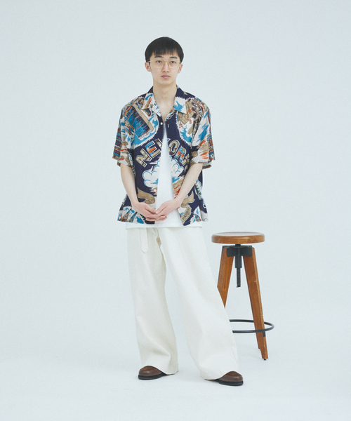 ジャーナルスタンダード　BINDU 半袖シャツ L BINDU シャツ / ビンドゥー Indian cotton pattern S/S メンズ