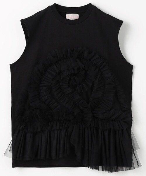 tシャツ VIVIANO/ヴィヴィアーノ Tulle Sleeveless T-Shirt / VW-SS25-CS02 / チュールスリーブレスTシ
