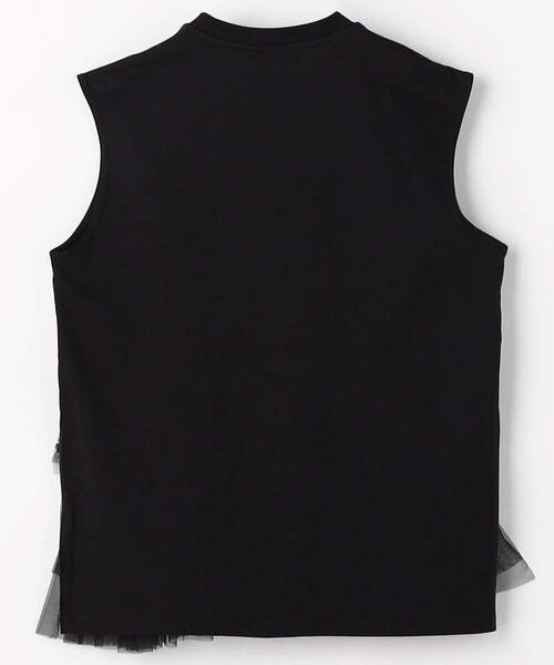 VIVIANO tシャツ VIVIANO/ヴィヴィアーノ Tulle Sleeveless T-Shirt  