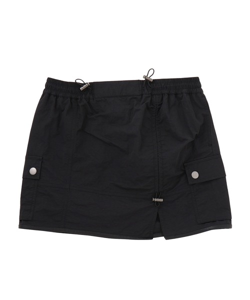 ACLENT（アクレント） スカート レザーパイピングナイロンミニスカート