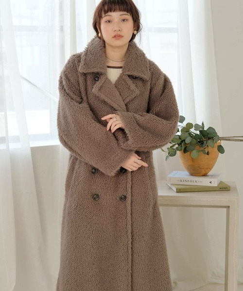 BAB（バブ） チェスターコート M ブラウン レディース : ZOZOTOWN