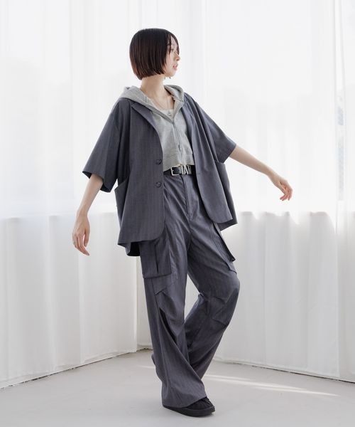 anayi　半袖テーラードジャケット Anui ジャケット テーラードジャケット 「UNISEX/SETUP対応