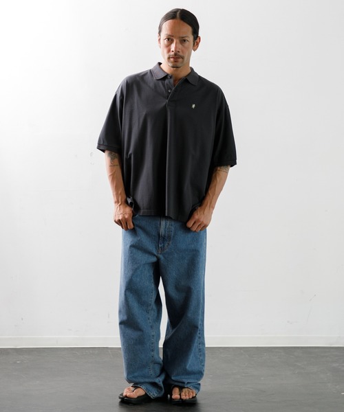 Gymphlex POLO ポロシャツ ブラック GYMPHLEX ポロシャツ Gymphlex POLO SHIRT S/S メンズ