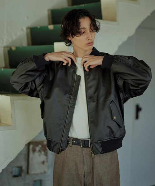 Bleme ジップアップブルゾン S ブラウン メンズ : ZOZOTOWN Yahoo!店