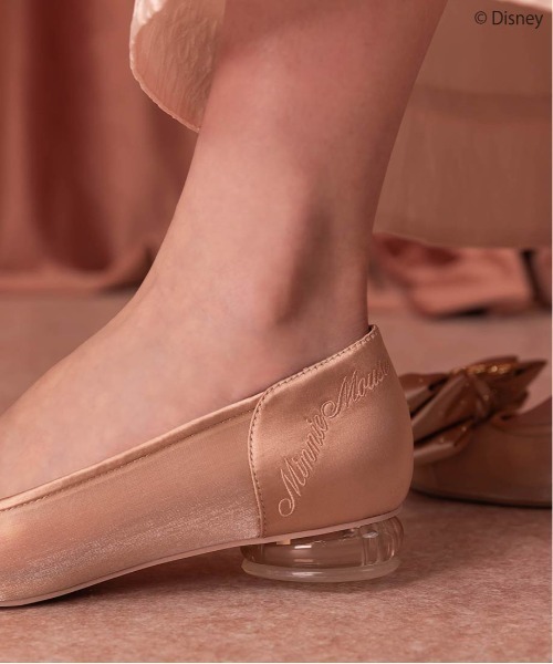 RANDA（ランダ） パンプス 「Mickey＆Minnie」/スタッズリボンフラット