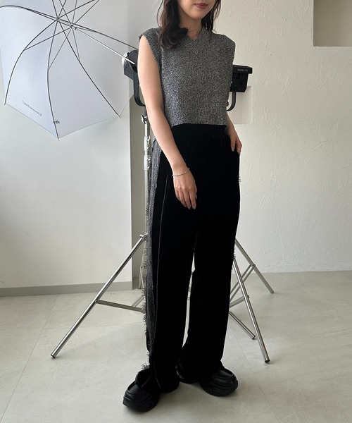 「apres jour mignon」 Vネックニット X-LARGE ブラック系その他 レディース_画像6