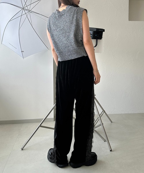 「apres jour mignon」 Vネックニット X-LARGE ブラック系その他 レディース_画像8