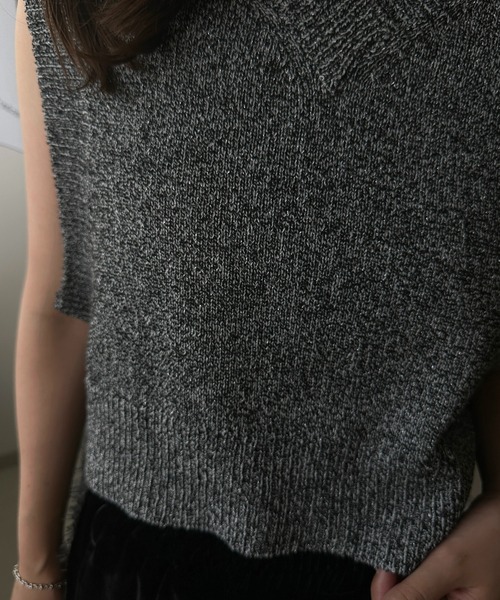 「apres jour mignon」 Vネックニット X-LARGE ブラック系その他 レディース_画像9