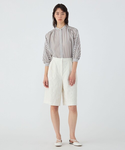 【TOMORROWLAND collection】トラックストライプ ヨークスリーブブラウス TOMORROWLAND collection ブラウス シャツ トラックストライプ