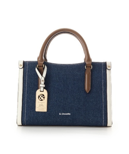 ミナペルホネン ハンドバッグ Chouette-シュエット ネイビー mina