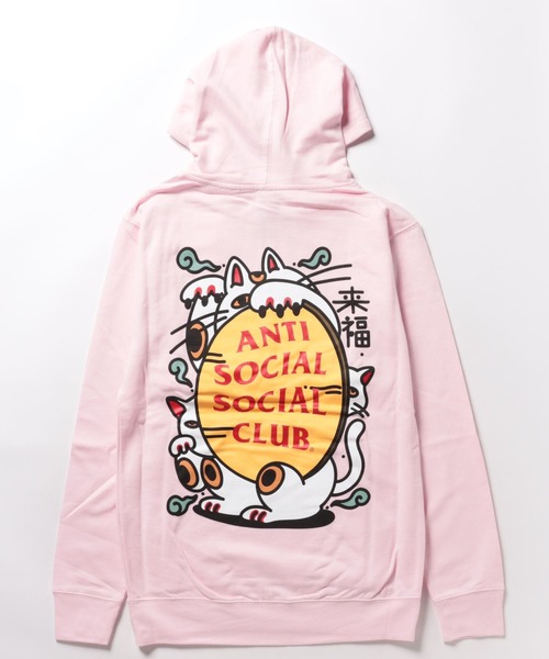 ANTI SOCIAL CLUB 「ANTI CLUB」 プルオーバーパーカー L ピンク