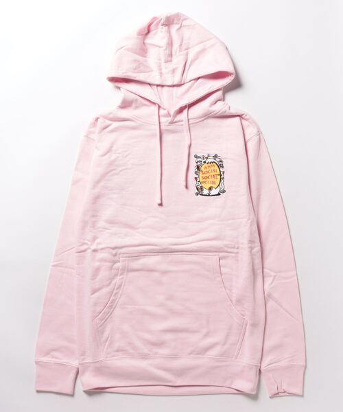 ANTI SOCIAL CLUB 「ANTI CLUB」 プルオーバーパーカー L ピンク