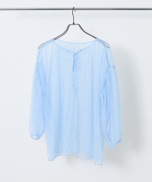 ブラウス シャツ 「虫よけ効果」蚊帳 シアーギャザーパフブラウス レディース | FREAK'S STORE | 22