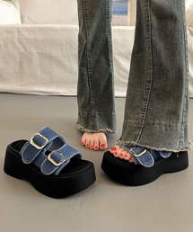 miniministore（ミニミニストア） 厚底 サンダル ダブルバックル