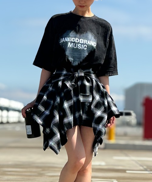 SpRay スカート チェックアシメミニスカート : ZOZOTOWN Yahoo