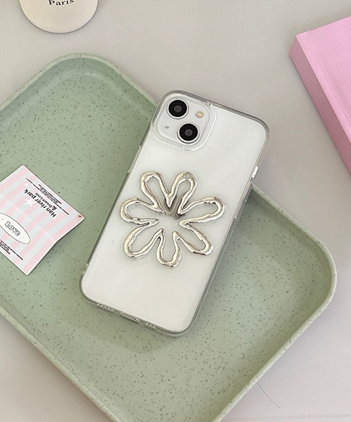 シルバー製花模様アクセサリーケース シルバー製花模様アクセサリーケース