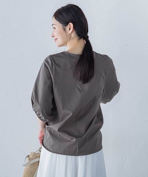 LAUTREAMONT / ロートレアモン 【WEB限定】きれいめハーフスリーブカットソー ≪接触冷感／洗濯機OK≫ ロートレアモン LAUTREAMONT 【WEB限定】きれいめハーフスリーブ