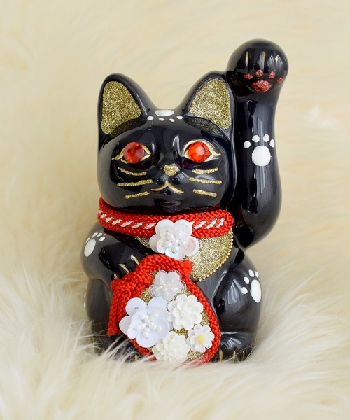 utatane インテリア 招き猫 ニコアンティーク×ご縁猫 ねこ球子